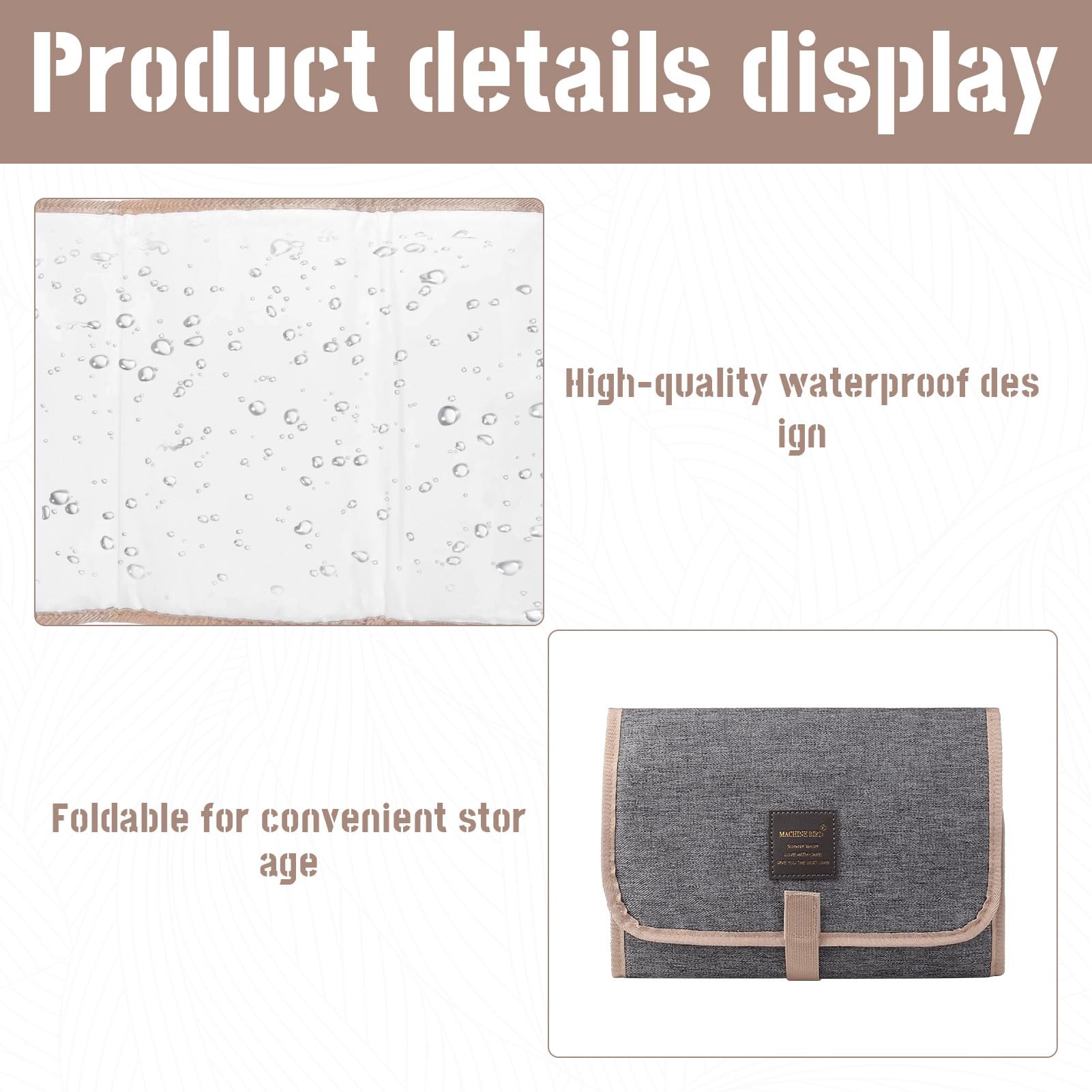 Travel Changing Mat,Foldable Changing Mat,Waterproof & Portable Changing Mats for Travel,Home,Outdoor,Baby Changing Pad - Image 3