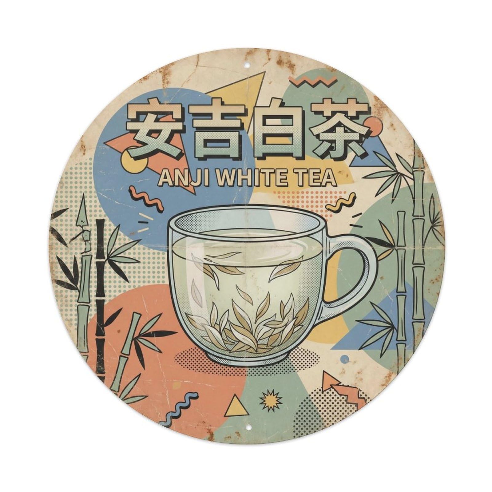 Teahouse Chinese Travel Tea Brew Culture Colorblock Pop Metal Tin Sign