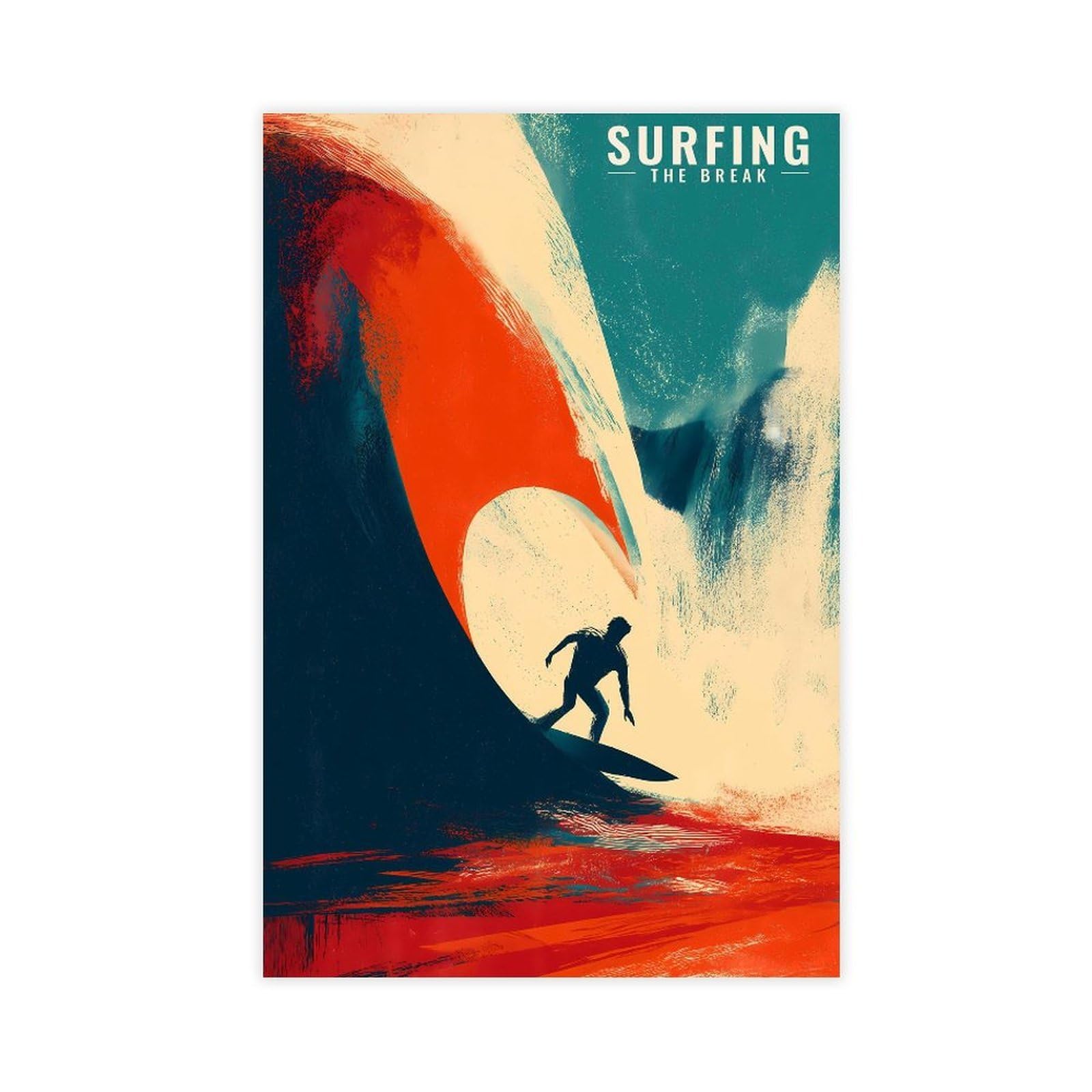 Jfecth Unframe-Style Surfing Poster Canvas Poster For Dorm Room Decor Gift