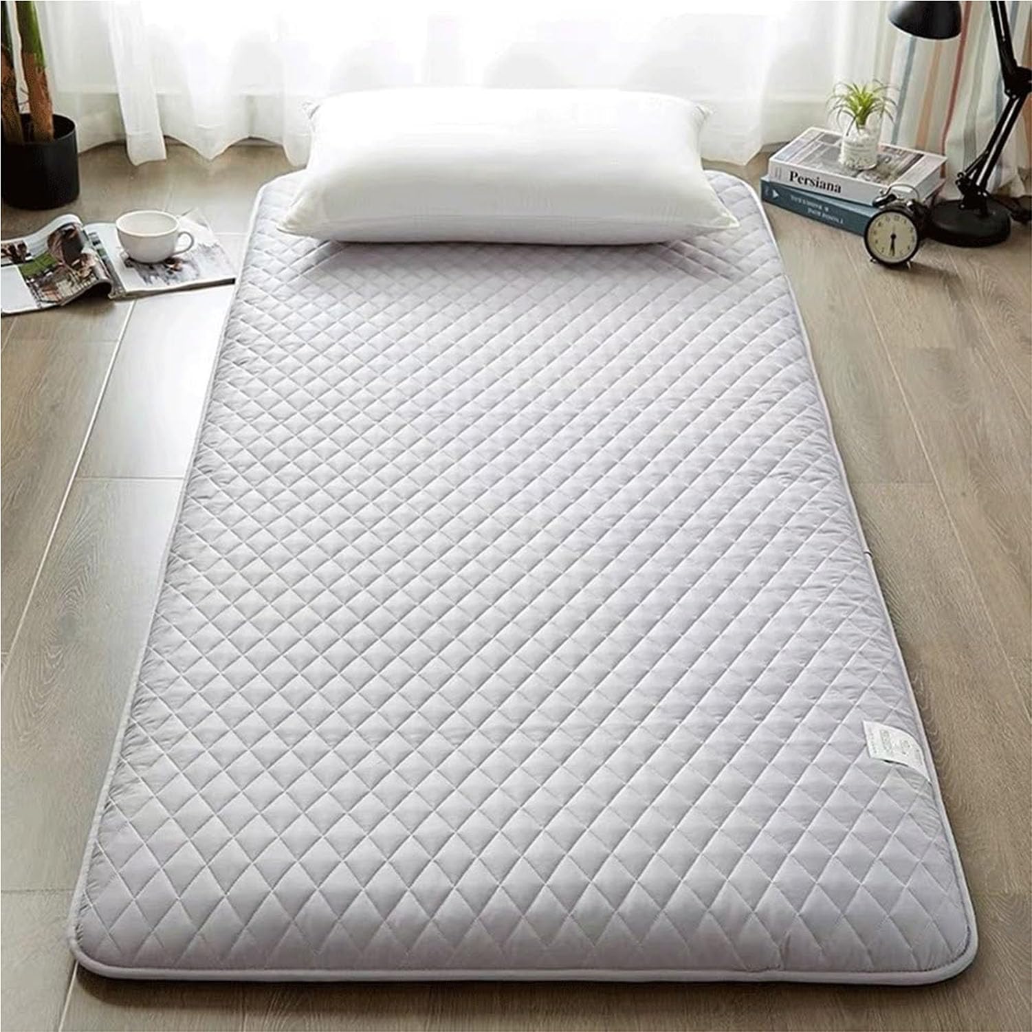 Materasso futon da Pavimento, Materasso Pieghevole Arrotolabile Massaggi materassi Tatami Tappetino Materasso per Pavimento,3,90 x 200 cm