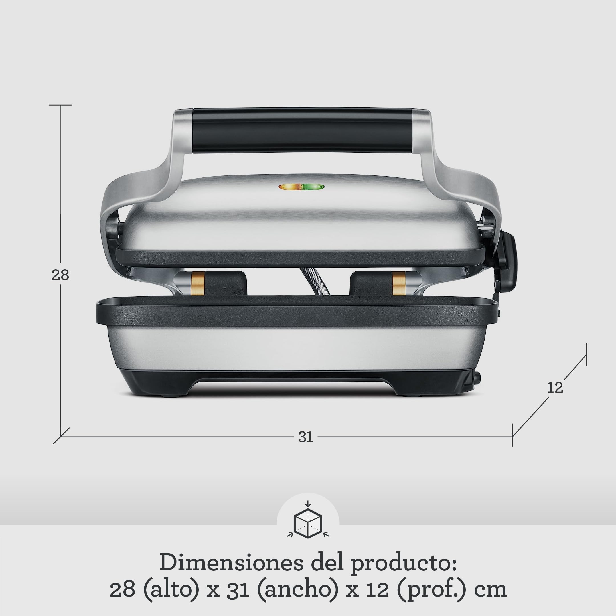 Sage Perfect Press - Sandwichera y Tostadora, Acero Inoxidable