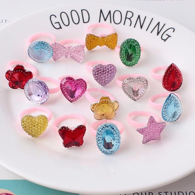 Foto 4 de 6 de JDNFKG 20 Piezas Anillos De Joyería De Princesa