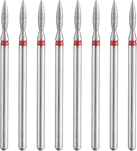 Uxcell 200-230 Grits Diamond Grinding Burrs Bit 4mm Inverted Cone Head 2.35mm Shank 4mm Length Stone Sanding Drill Bits Rotary Tool - View #9