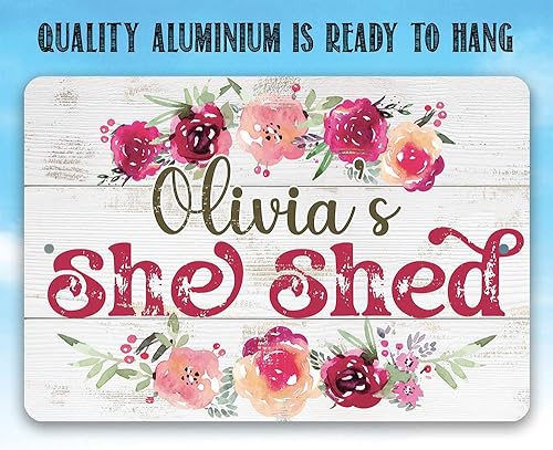 Vista 95 de She Shed Sign - Blue - Metal Sign - Use Indoor/Outdoor Shed Art - She Shed Decor Gift, Funny Birthday Gifts for Women, Metal Shed Signs, Diva Den