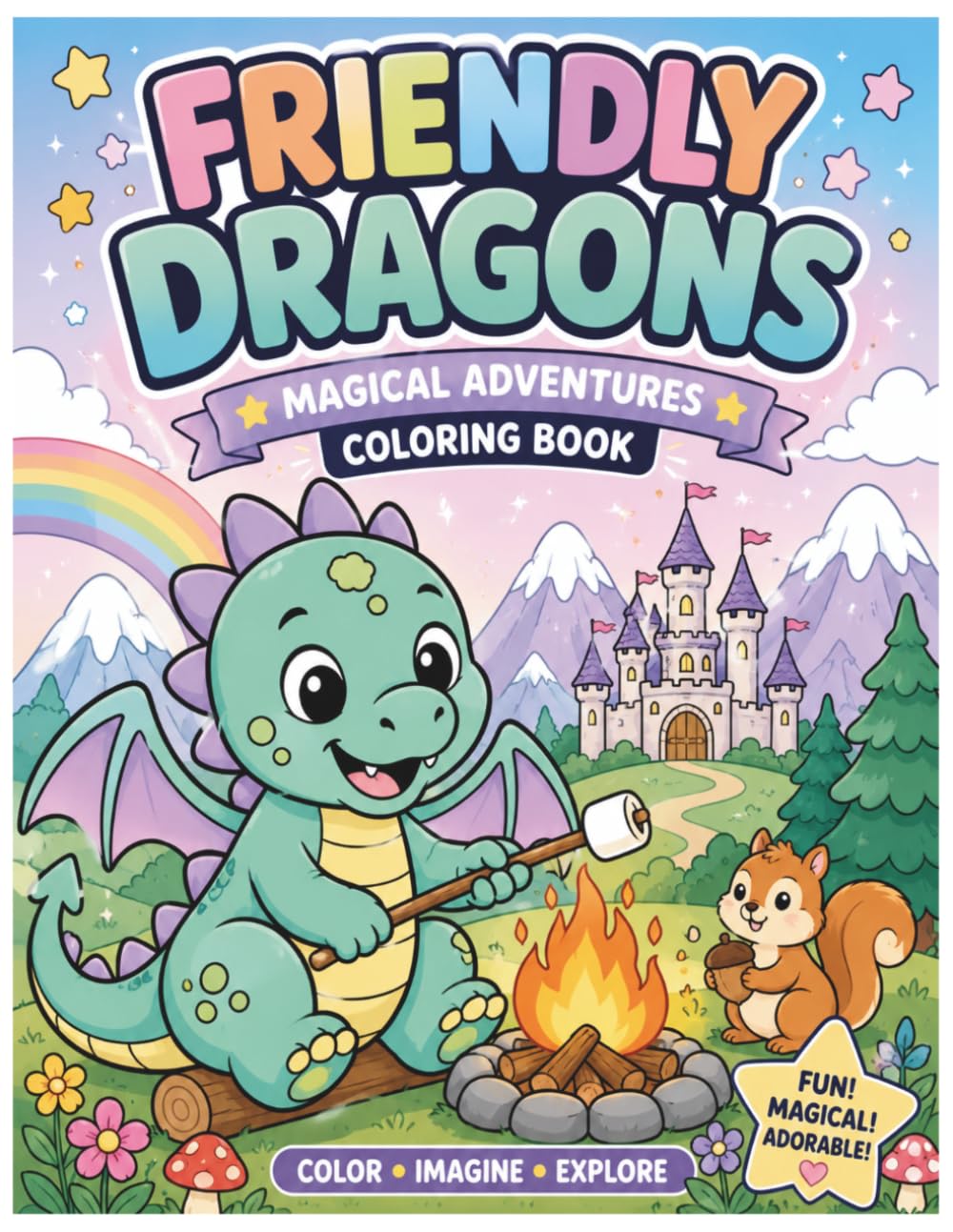 Friendly Dragons: Book 2: Friendly Dragons: Castles, Treasure & Magical Adventures (Fantasy Friends Coloring Adventures)
