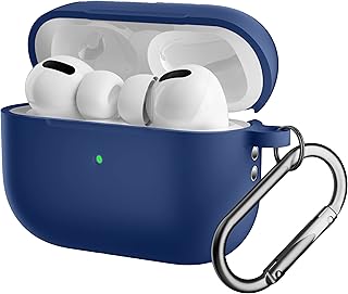 Aimtel Case Compatible with Apple AirPods Pro 2 Case,Premium Silicone Protective Case AirPod Pro 2 Case Cover for Airpod pro 2nd Generation Case with Keychain Support Wireless Charging-Blue