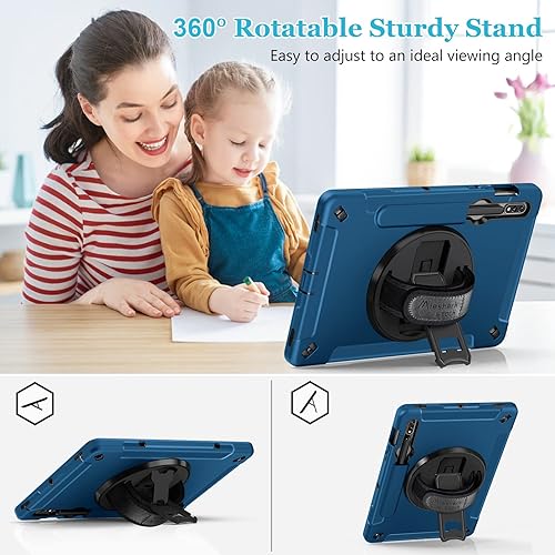 Vista 26 de Funda para Galaxy Tab S10 Ultra/S9 Ultra/S8 Ultra 14.6 INCH: Funda protectora de TPU para Samsung Tablet S9 Ultra/S8 Ultra 14.6" con soporte - Asa