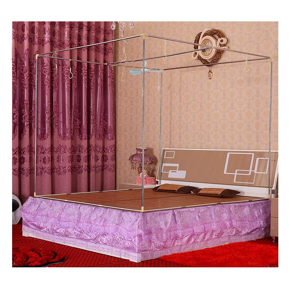 Support de moustiquaire de lit en acier inoxydable durable pour chambre