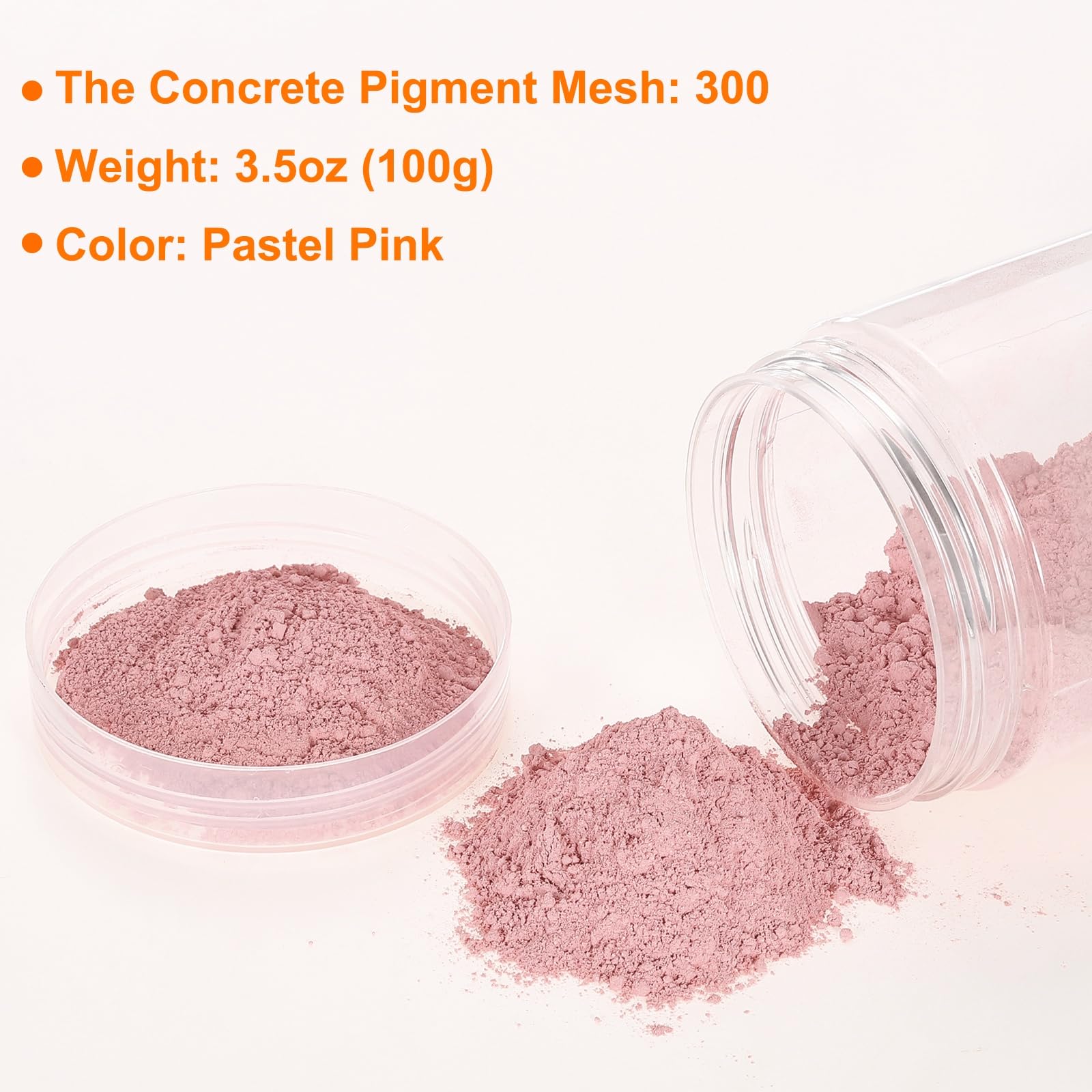 QUARKZMAN Polvere Di Ossido Ferro Per Pigmento Per Calcestruzzo 300 Mesh 3.5oz (100g) Pigmento Per Malta Ossido Ferro Per Vernice Per Piastrelle Pastello Cemento Calcestruzzo Rosa Pastello