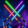 Paquete de 4 sables de luz LED, juguetes regalo para niños, niños y adolescentes de 4+ años | Espada de luz recargable para adultos, guerra espacial, juegos de fiesta de cumpleaños, accesorios geniales de cosplay 1