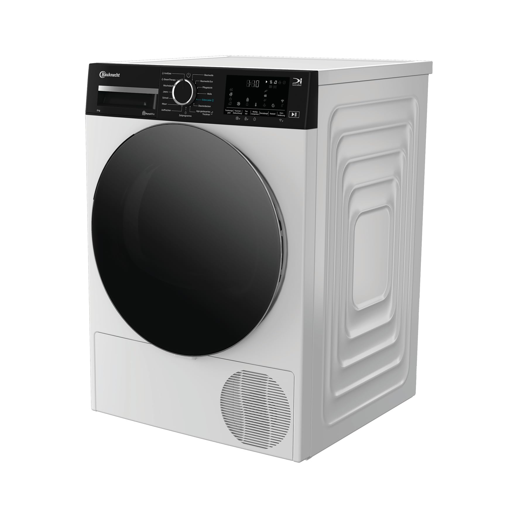 Bauknecht BD 8A WB Wärmepumpentrockner, 8 kg, IronEase - Bügelfrei, A-Noise – besonders leise, Precision Dry, Adaptive Dry, HomeWhiz App, Sport-Programm, Steam Therapy, Weiß