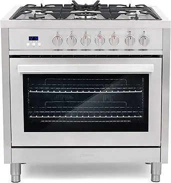 COSMO 36 in dual fuel range with convection oven