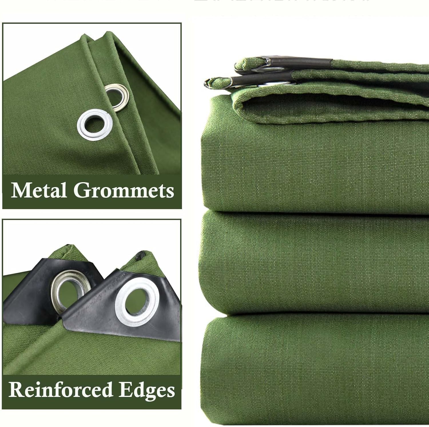 tarp 2 5x2 5 Tarpaulin Canvas 2.5x2.5m/8.2x8.2ft, Waterproof Tarps Heavy Duty Outdoor, Green Multi Purpose Tarp with Grommets and Reinforced Edges for Car Boat Camping Elton Said Set:4er Set | 8 Stück COMPATIBLEGRIPS:OP1w 4k Camping Cavallino, Campings and
