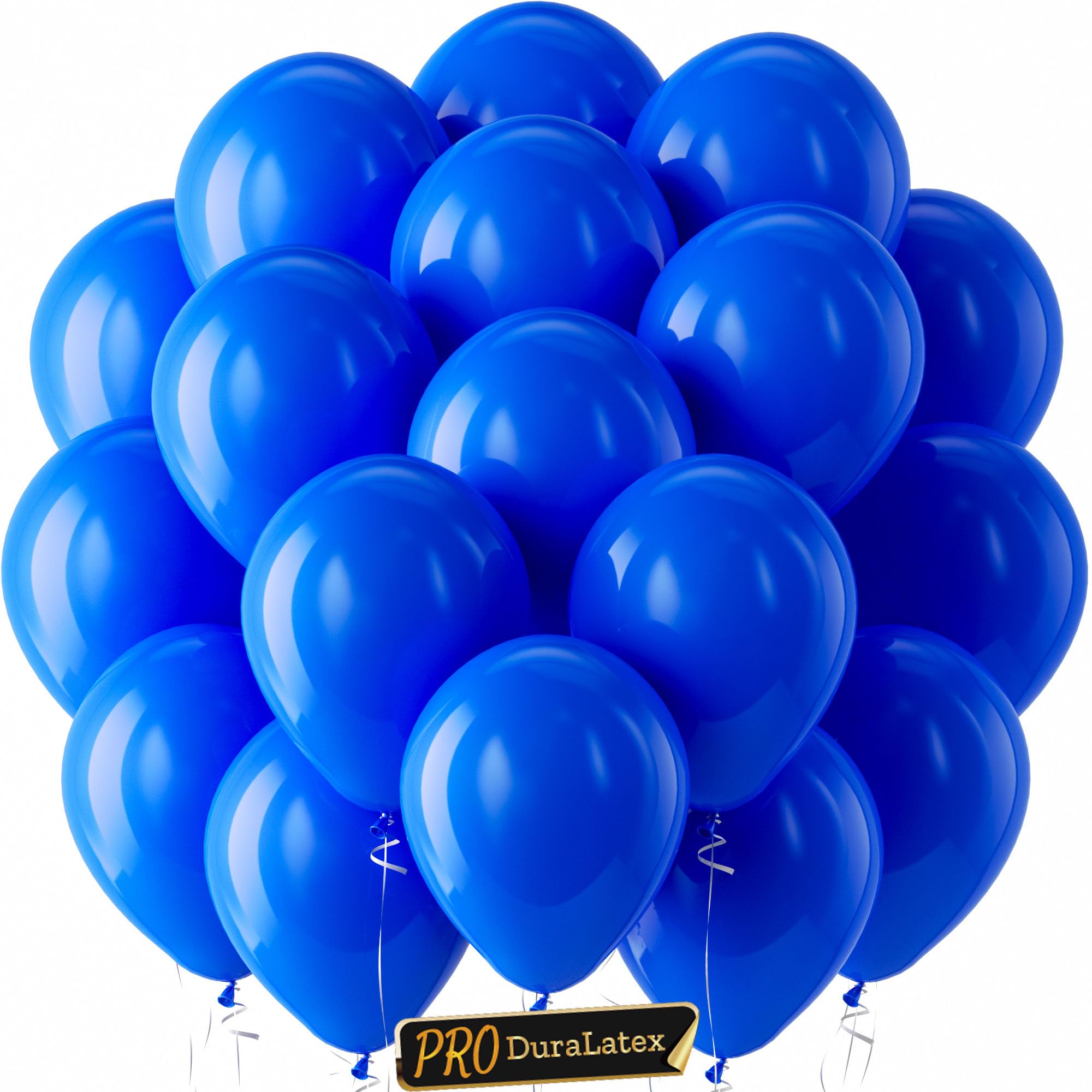 Bezente Pro Duralatex Royal Blue Extra-Thick Balloons 120 Pack 10 inch