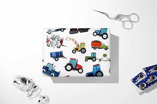 Miniatura 7 de Rollo de papel de regalo, 17 x 120 pulgadas por rollo, mini rollo de papel de regalo para automóvil náutico de astronauta, 3 diseños diferentes,