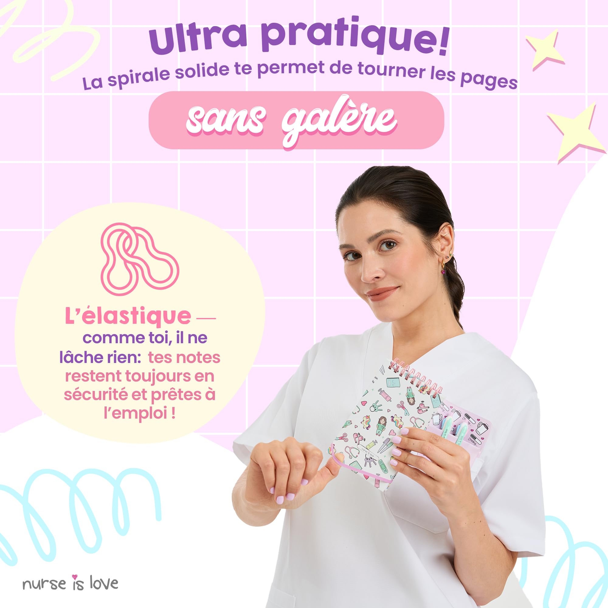 Petit Carnet De Notes Spirale A7 Pour Infirmiere & Aide Soignante - Cadeau Médecins UNICORNS