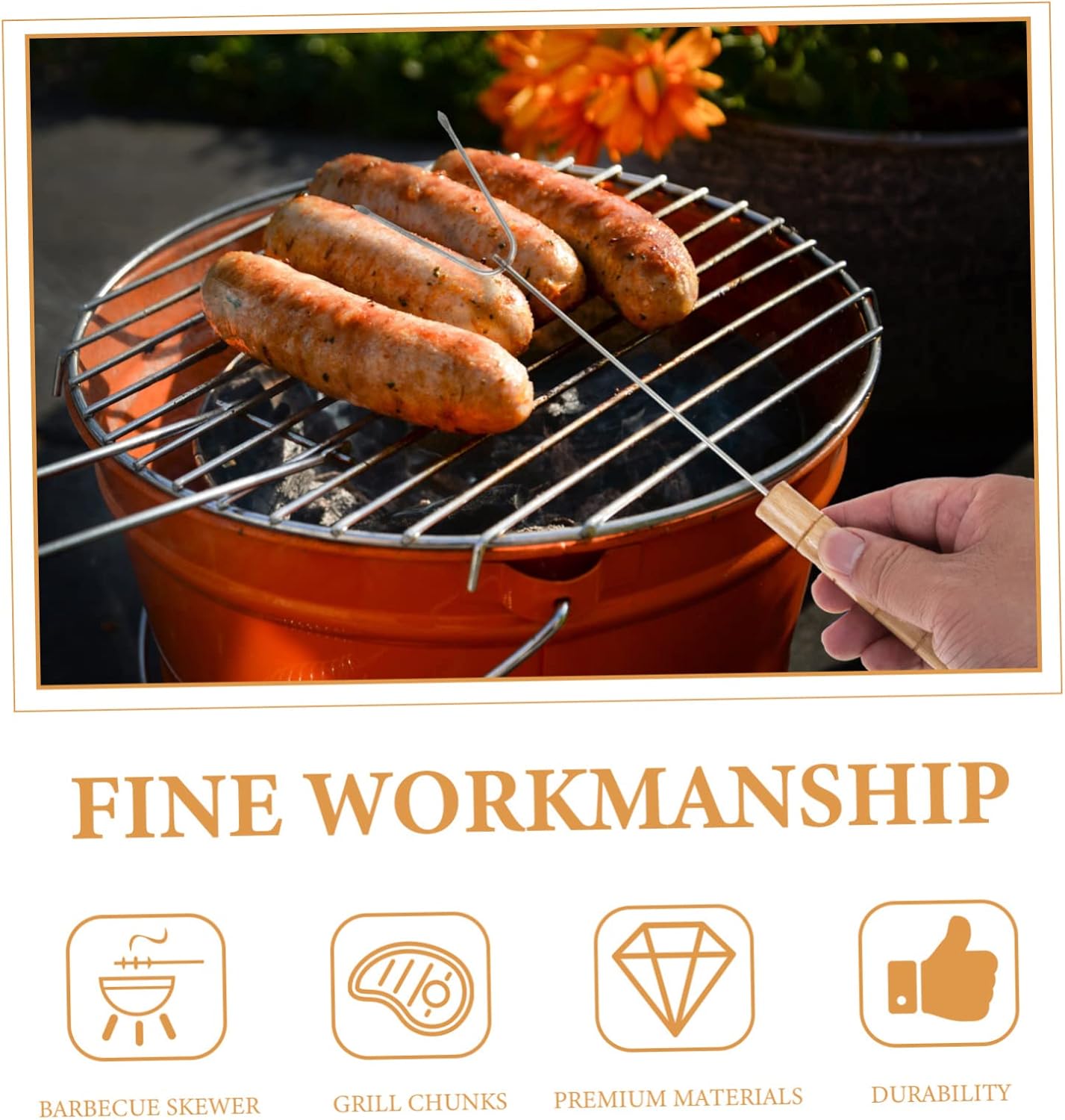 1set Grill Accessory Professional BBQ Tools Grilling Spatula Multi-Function Grill Clip Portable BBQ Fork Griddle Utensils Kit