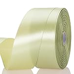 YASEO 1 1/2 Inch Spring Green/Fresh Sprout Solid Satin Ribbon, 50 Yards Craft Fabric Ribbon for Gift Wrapping Floral Bouquets Wedding Party Decoration