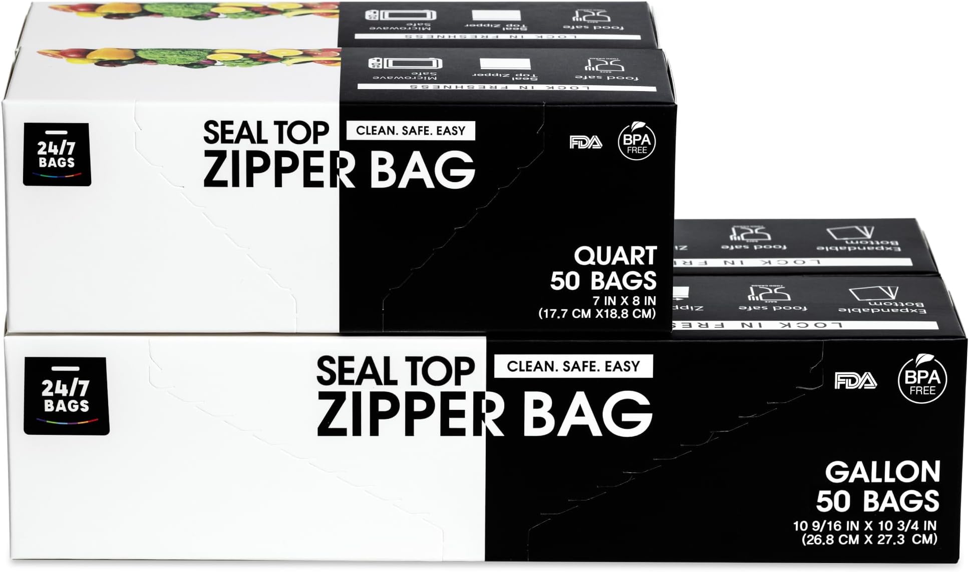 Ziploc Big Bags, XL Double Zipper, 4 CT. (Pack of 3