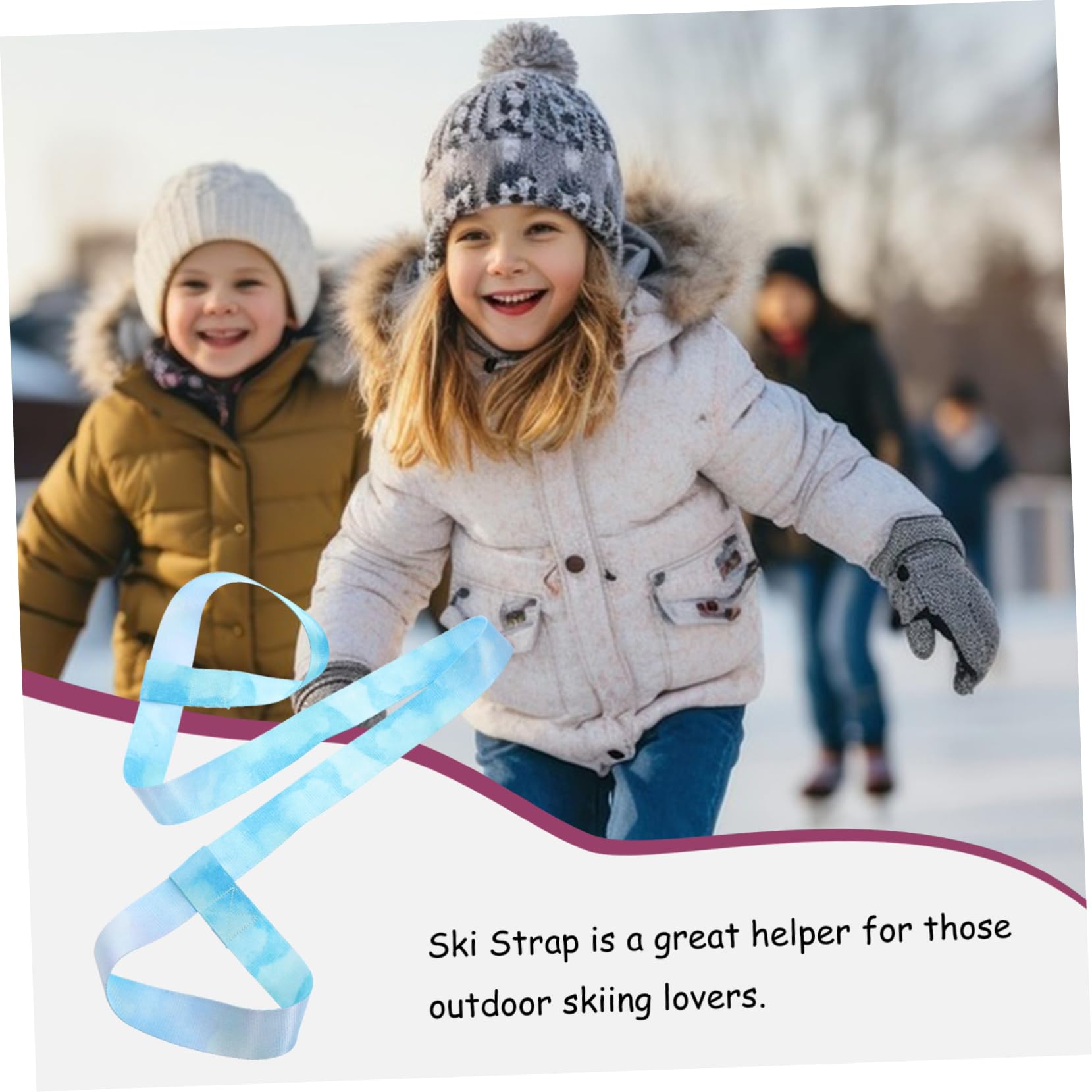 Happyyami Portable Skate Shoulder Leash Roller Skate Accessories Ski Strap for Boots