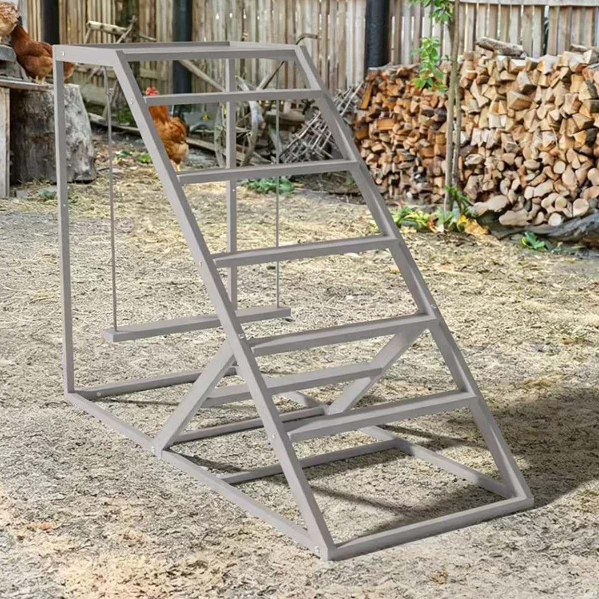 Barras for gallinero, con Columpio, Percha for Pollos con Marco de Metal for gallinero y Granjas al Aire Libre, se Adapta a Todas Las Aves de Corral y Pollitos
