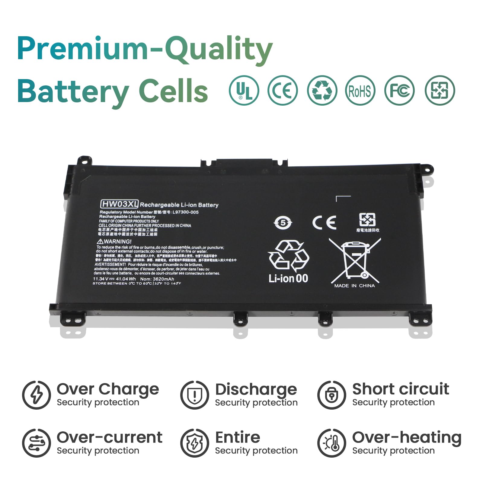HW03XL Bateria do HP Pavilion 15-EG 15-EH 17-CN 17-CP 15t-eg100 15z-eh100 17z-cp100 15-eg0010ns eg0011nl eg0011ns eg0011nw eg0012nl eg0012ns eg0012nw eg0013nl eg0013ns eg0014nl eg0014ns eg0040na