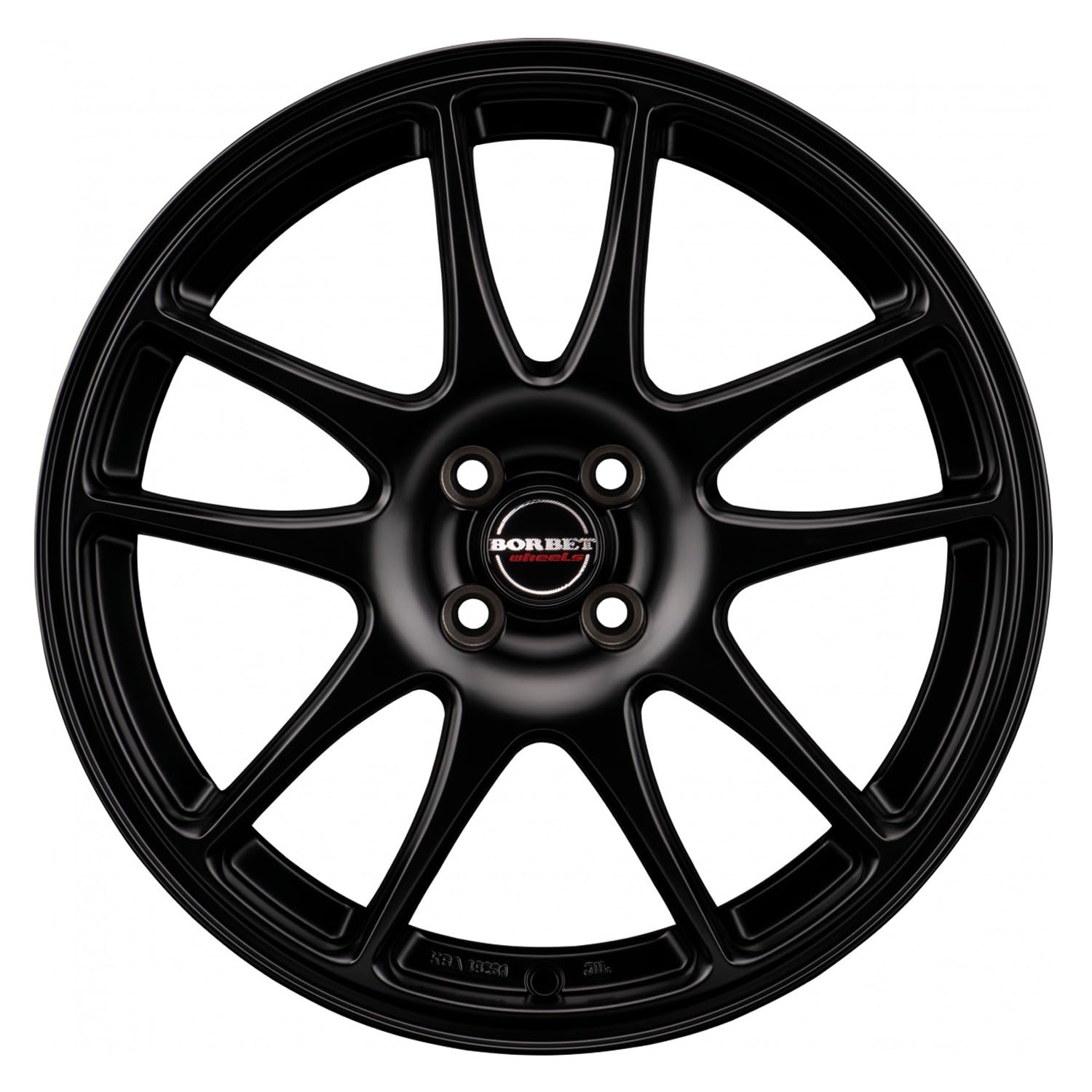 4x Borbet Felgen RS 7.0x17 ET35 4x100 black matt kompatibel mit Renault Captur Clio Grand Modus Mégane Scénic Zoe