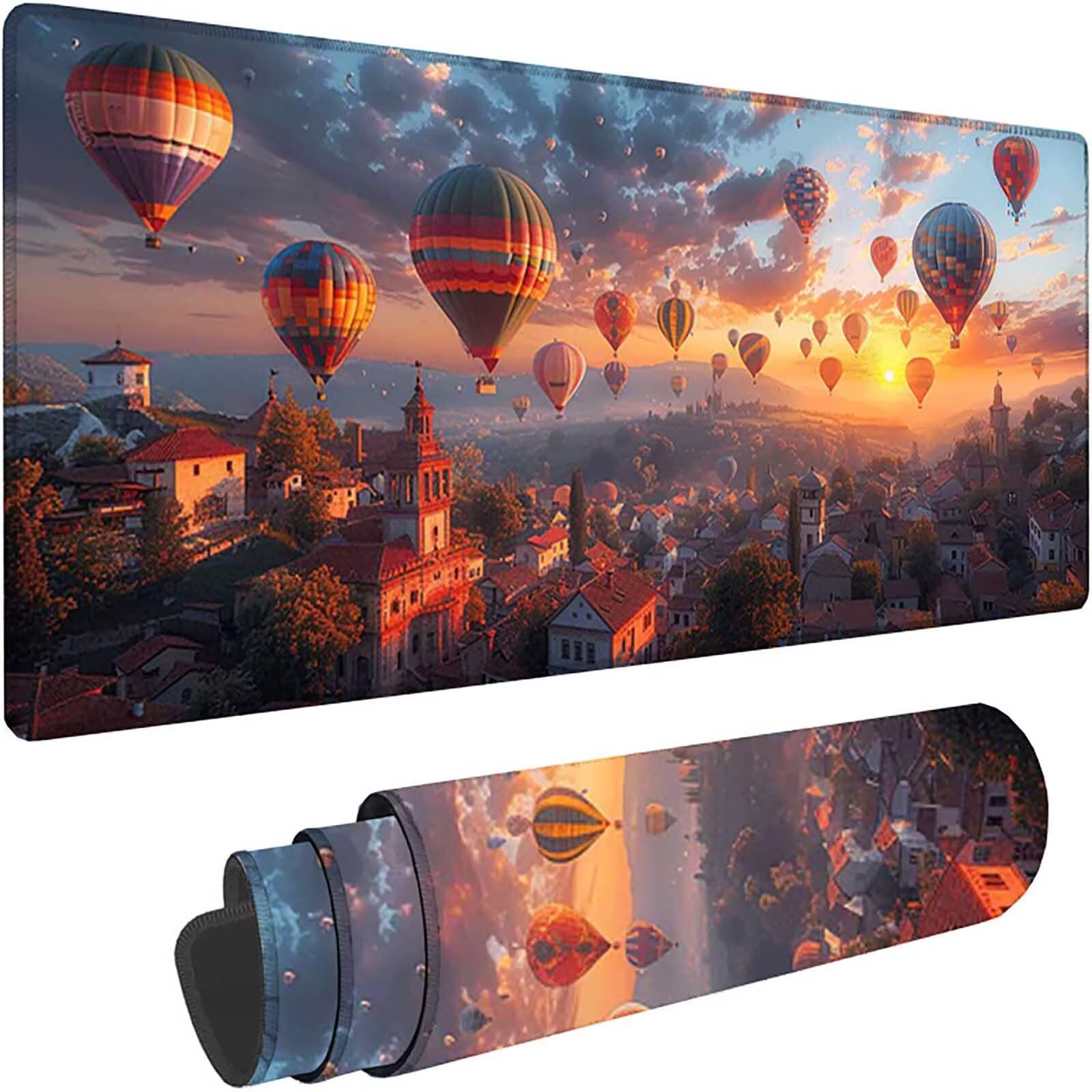 Szara podkładka pod mysz do gier XXL 1600 x 800 x 3 mm duża podkładka pod mysz XXL podkładka pod mysz niebo do klawiatury i biura, wysoka precyzja i prędkość, antypoślizgowa guma dla graczy akcesoria