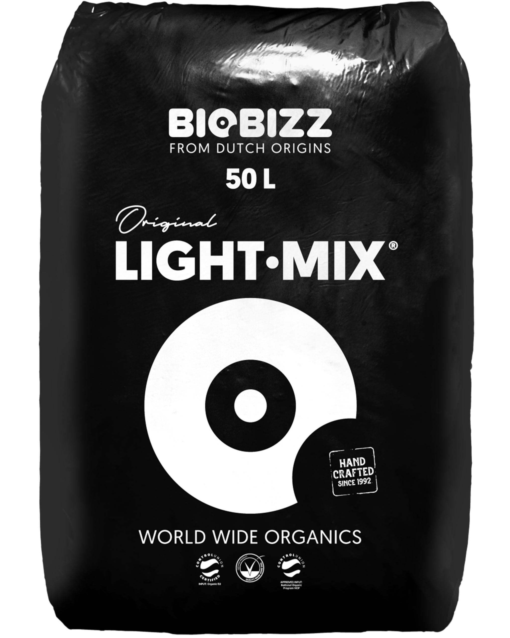 Biobizz Light Mix 50L mit Biobizz Dünger Set, Bio Grow 1 Liter, Bio Bloom 1 Liter, für kontrolliertes Pflanzenwachstum und Wurzelentwicklung