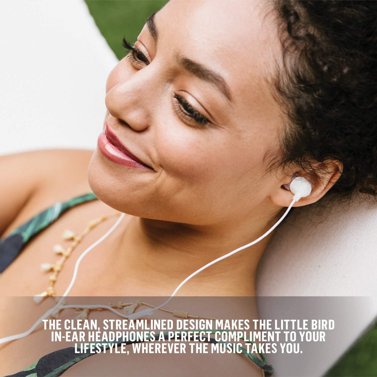 House of Marley Little Bird: Wired Earphones with Microphone, Noise Isolating Design, and Sustainable Materials, White