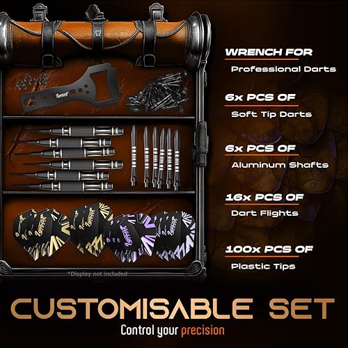 Miniatura 4 de IgnatGames Juego de puntas de plástico para dardos  Dardos de punta suave para diana electrónica  Juego de dardos de punta de plástico con ejes de