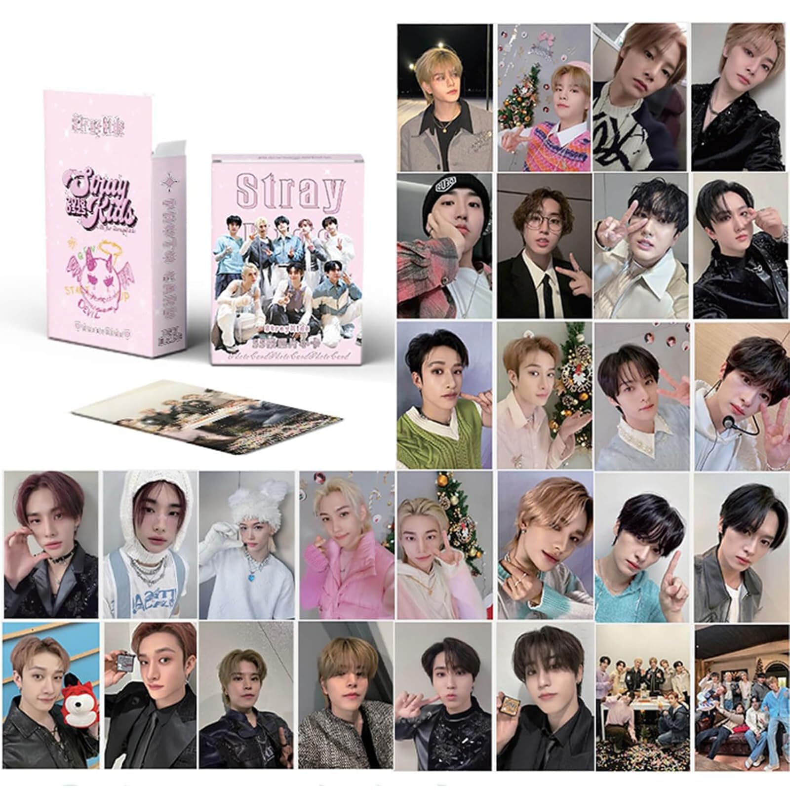 Stray Kids KOBMO フォトカード 2枚セット Straykids New 8PCS Small Card SKZOO KPOP Felix Hyunjin Bang Chan