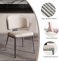 Vista 7 de Dining Chairs Modern High Backrest Comfortable, Fashion Upholstered Kitchen Chair Armless Dinner Chair with Metal Legs for All Rooms