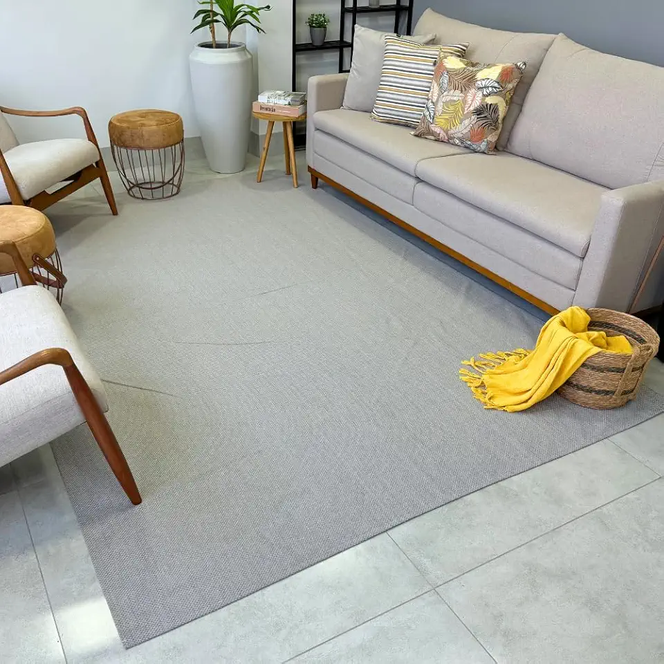 Tapete Grande Para Sala 4x2m Antiderrapante Felpa Baixa