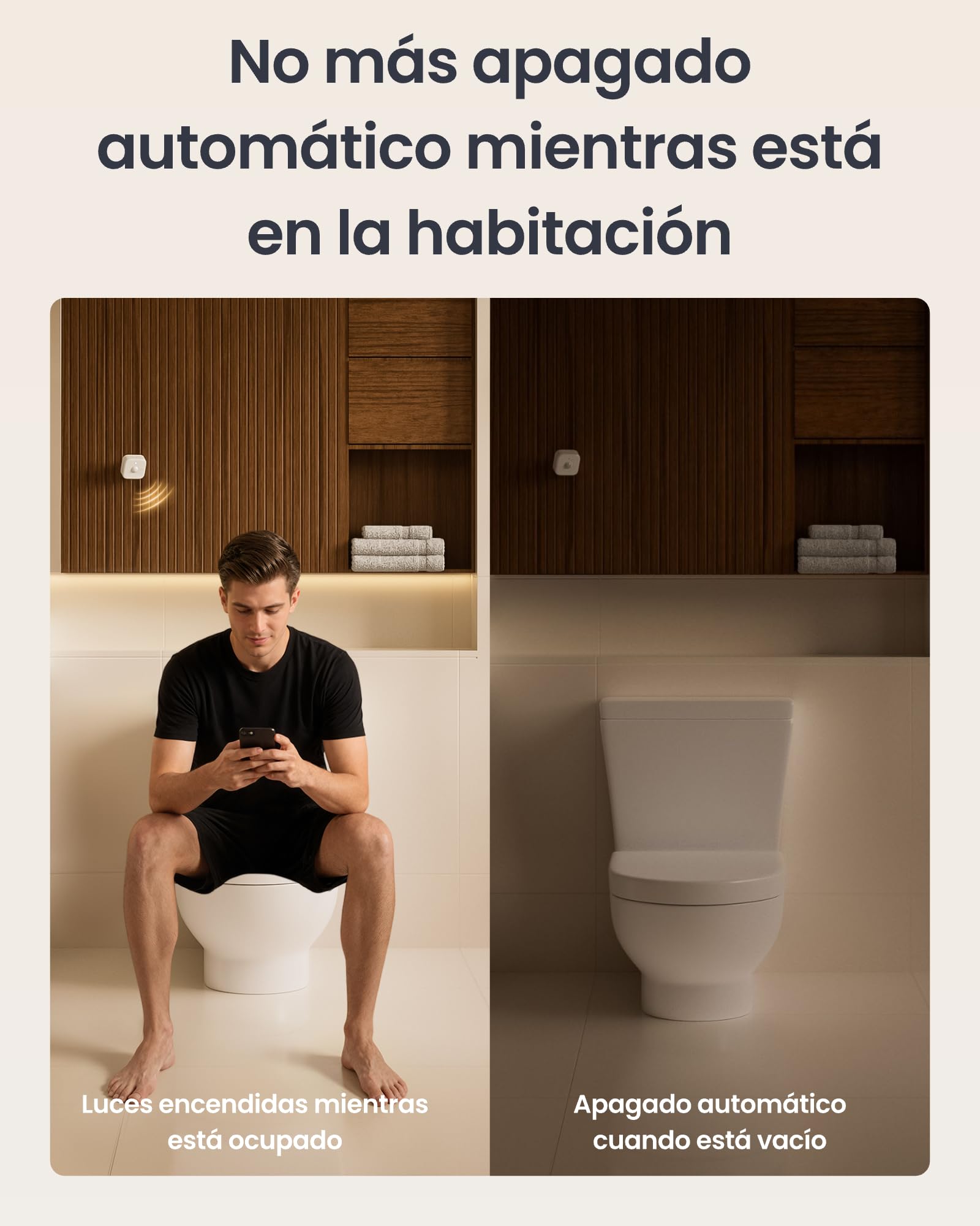 SwitchBot Sensor de Movimiento Inteligente de Radar mmWave, Sensor de Presencia Bluetooth con detección dinámica, Funciona con Alexa, HomeKit y Apple Home a través de Hub