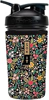 Vista 17 de Funda aislante de neopreno para botella mezcladora de proteínas Sok It BotlSok (Jardín inglés de picnic, se ajusta a botella mezcladora de 28 oz)