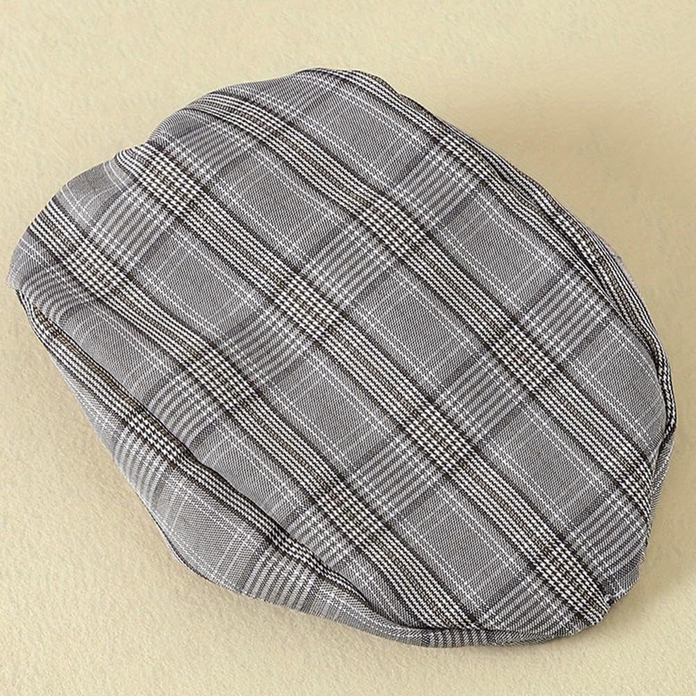 Lito Angels Plaid Gilet Costume Bebe Enfant Garcon Vetements de Mariage Ceremonie Gentleman avec Chapeau, Gris Vert Marron Bleu Rouge