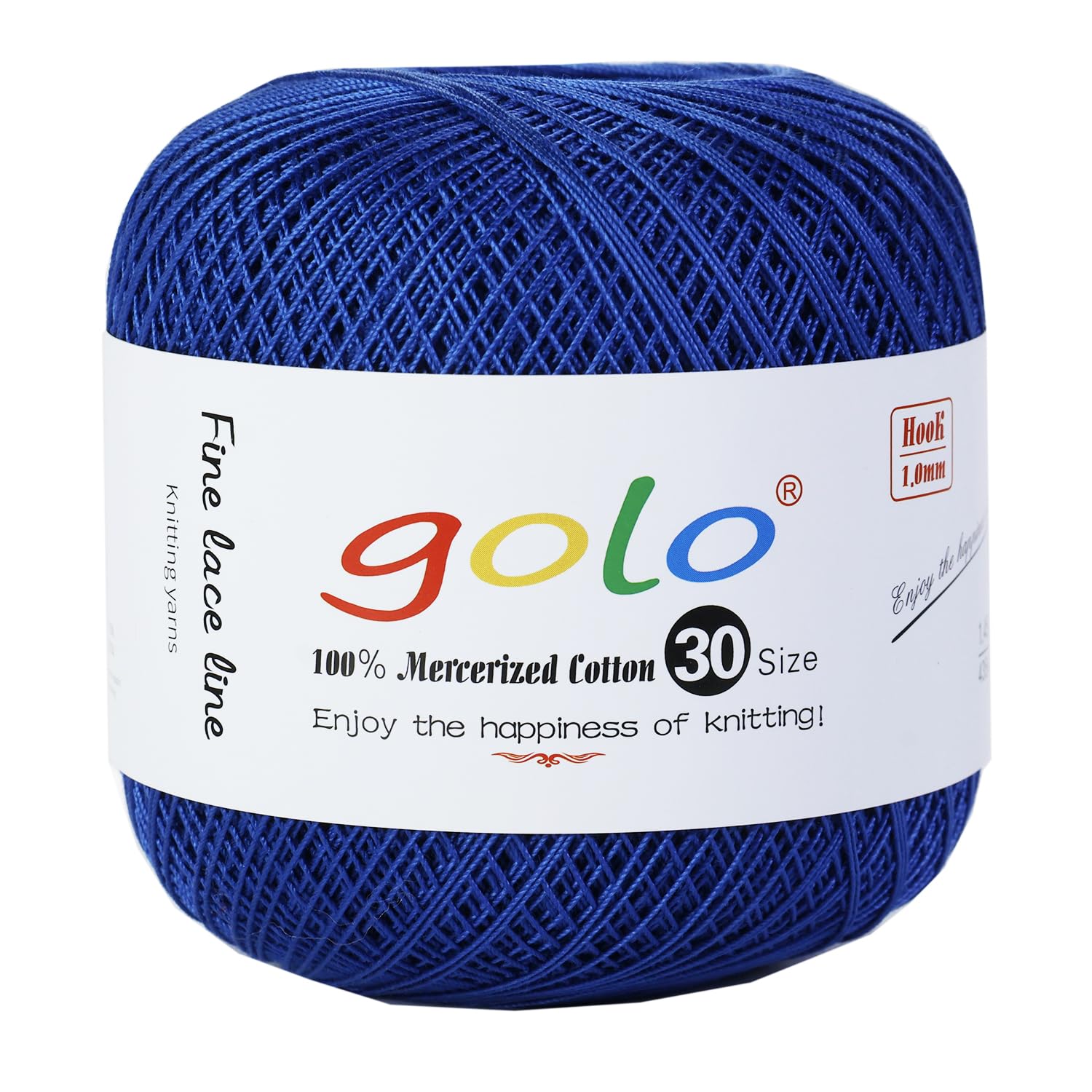 golo Crochet Thread Size 30 Yarn for Hand Kniting Yarn for Tatting Blue 260