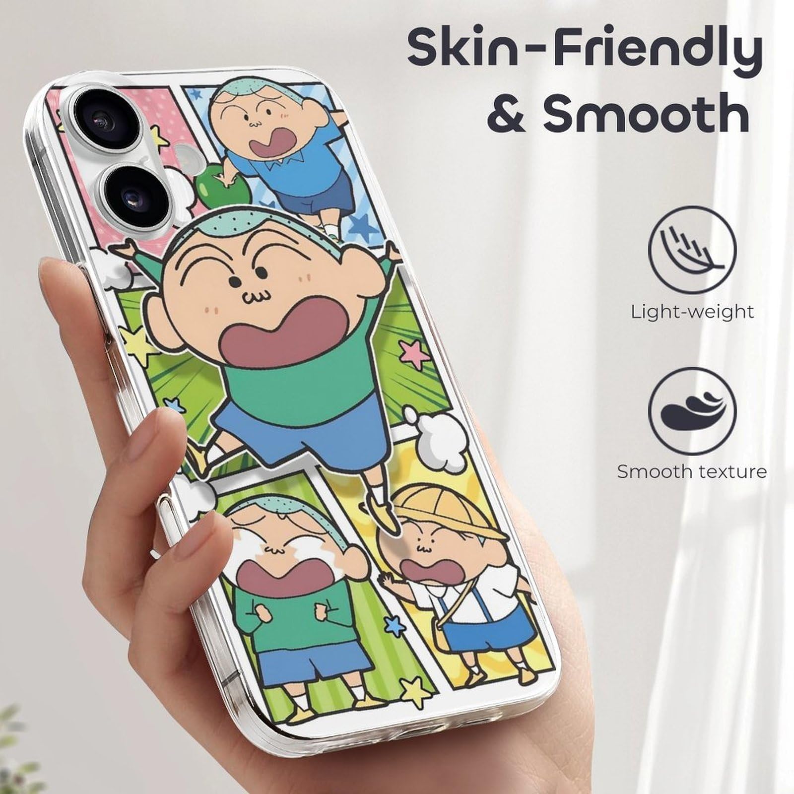 Amazon.co.jp: iPhone16ケース クレヨンしんちゃん マサオくん