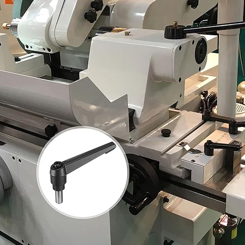 Miniatura 205 de uxcell Palanca de sujeción ajustable M8 x 1.181 in métrica 304 acero inoxidable macho roscado perillas de mano con botón de trinquete giratorio