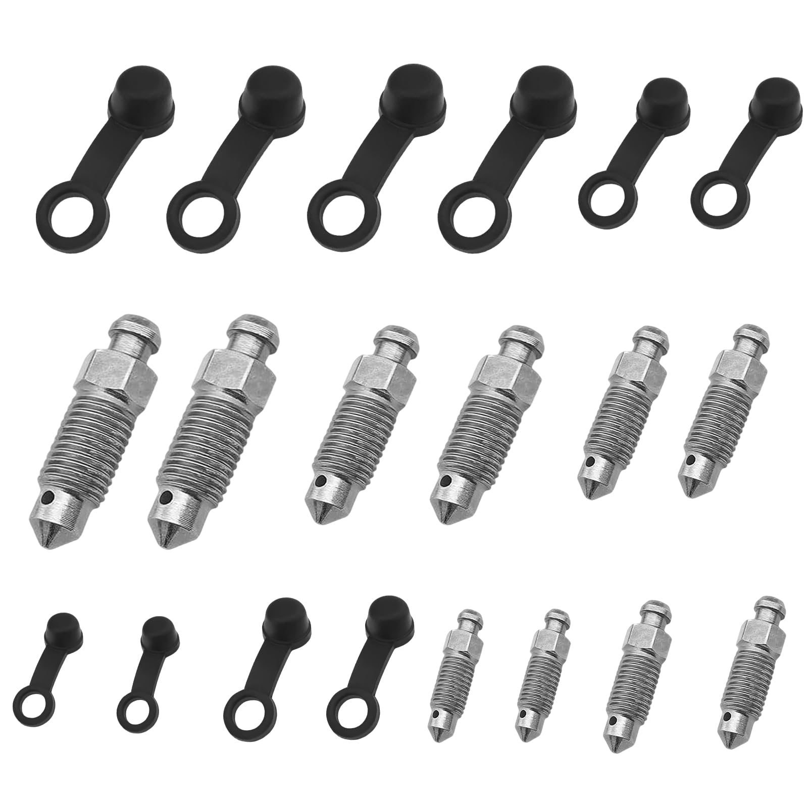 2 Set Viti Di Spurgo Freno M8x1,25 Mm Con Cappucci Antipolvere Per Moto E Veicoli Elettrici - Foto 7