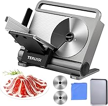 Meat Slicer, 200W Electric Meat Slicer Machine Food Slicer, Foldable Deli Meat Cutter With 2 Removable 7.5