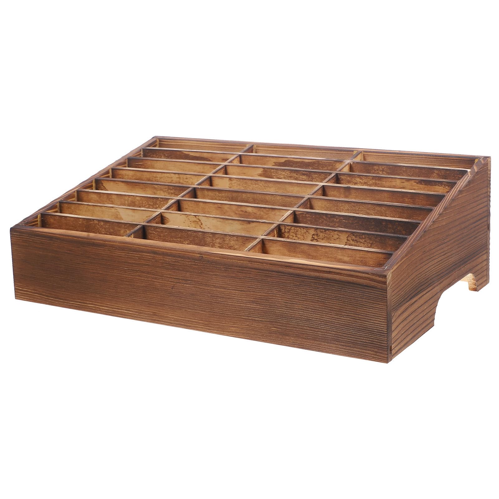 Boîte de rangement en bois contre le désordre des téléphones et clés