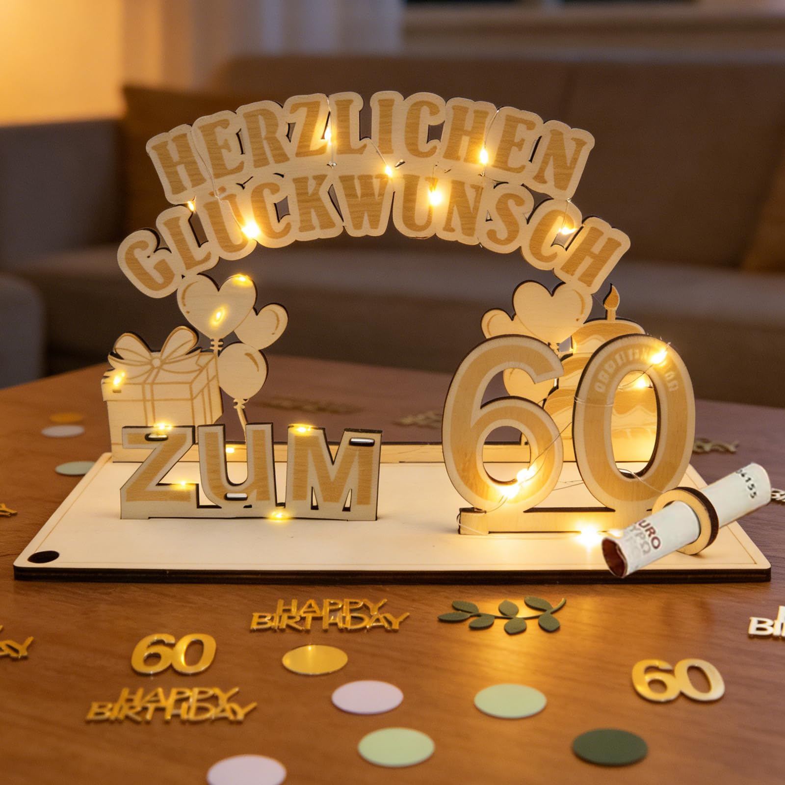 60 Geburtstag Frau Männer Geschenk 60 Holz Schild Gästebuch