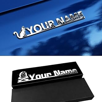 - Custom Sign Metal Car Emblem, Custom Logo Emblems and Badges Side Rear Front Hood Trunk Gift for Cars Lovers, Emblem Personalized Car Gifts Sign Truck Letter