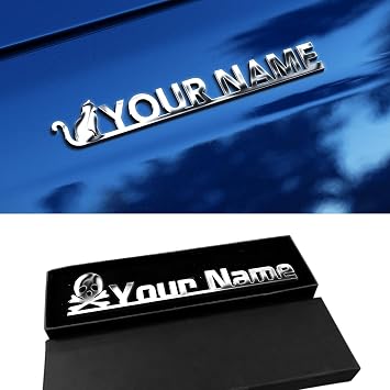 Custom Sign Metal Car Emblem, Custom Logo Emblems and Badges Side Rear Front Hood Trunk Gift for Cars Lovers, Emblem Personalized Car Gifts Sign Truck Letter