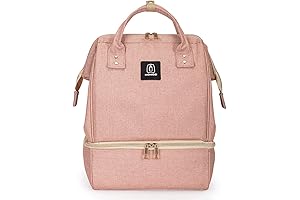 MOMIGO Diaper Breast Pump Backpack - Large Pink
