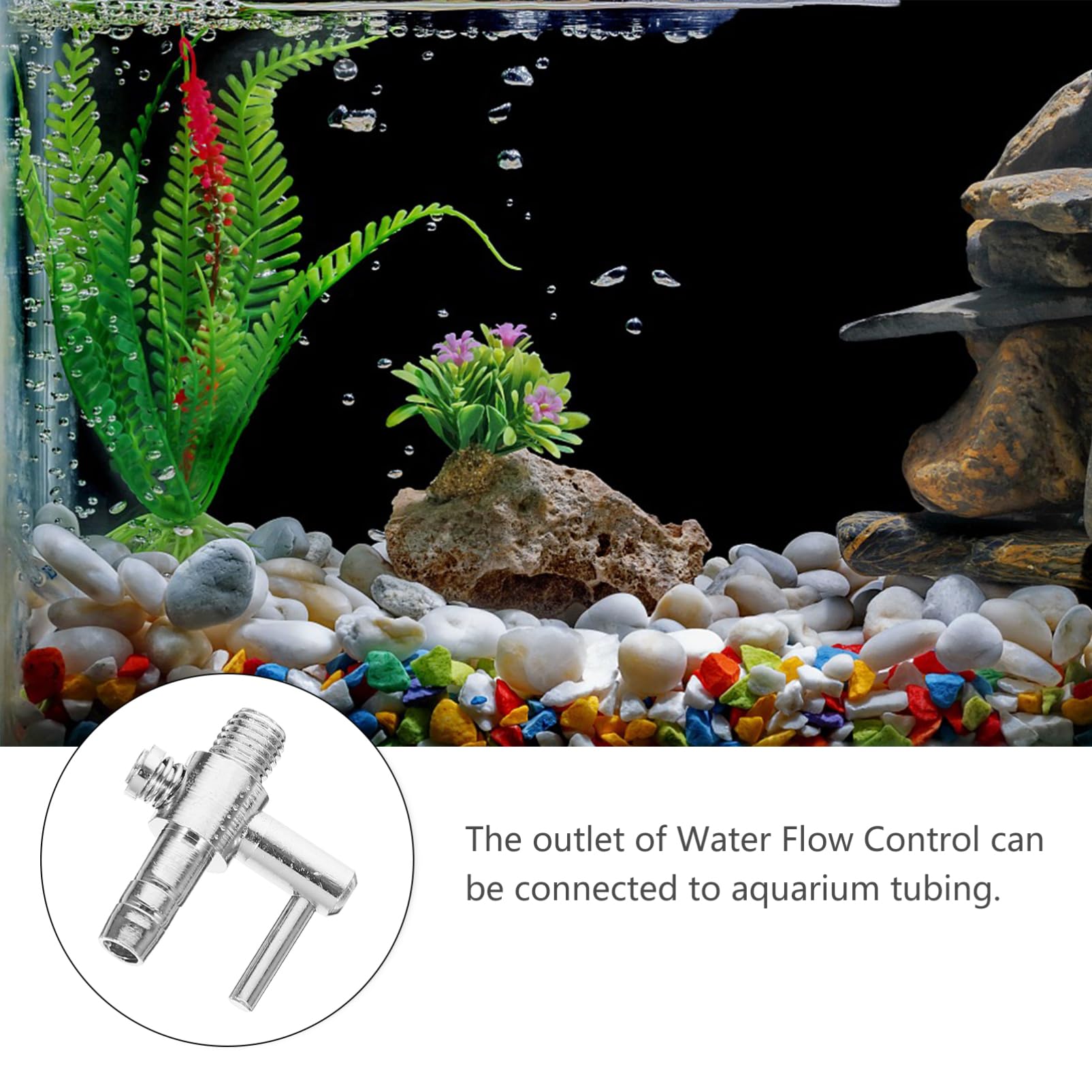 30 Stück Verteiler aus Edelstahl für Aquariumpumpen mit Durchflussregler Einfache Bedienung Geeignet für Fish Tank Aeration Silberfarbene Anschlüsse