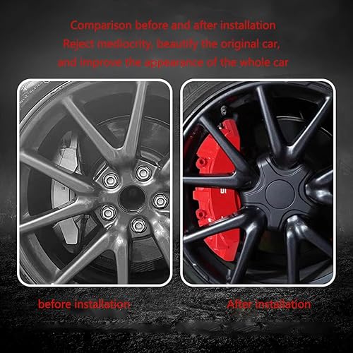 Miniatura 4 de DIUKES Car Brake Caliper Cover for Ferrari 488 Pista 2018 2019 Wheel Hub, Brake Caliper Wheel Brake Durable 3D Brake Calliper,Pair of Calipers