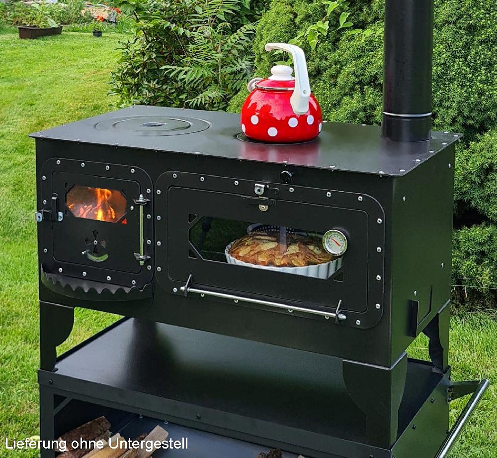 Garten-Backofen ELISE XL mit Kochstelle | Gartenherd, Holzbackofen, Pizzaofen